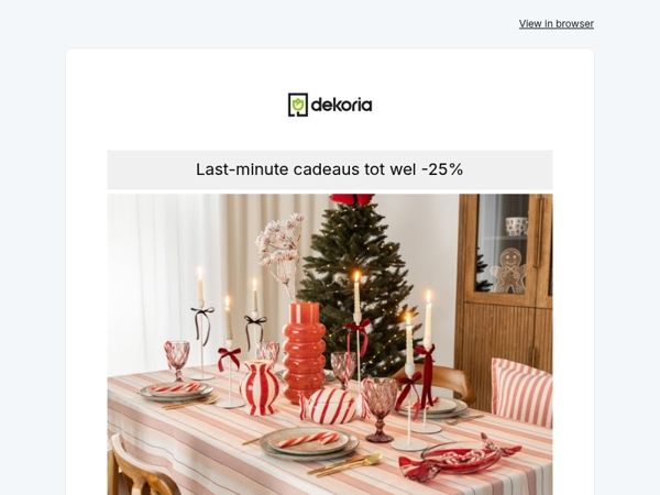 Tot wel -25% op Last-minute cadeaus, die op tijd worden geleverd! ✨