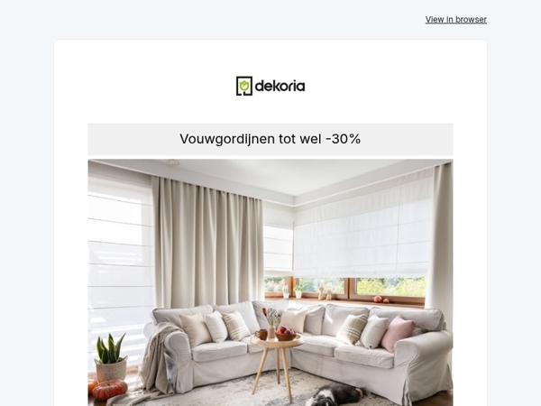 🖤 Black Week! Tot wel -30% korting op alle vouwgordijnen