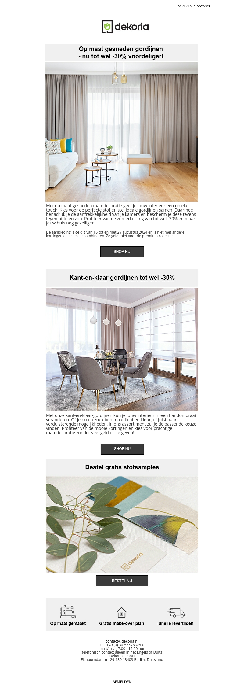 ✨Speciale aanbieding! Tot wel -30% op alle gordijnen ✨Speciale aanbieding! Tot wel -30% op alle gordijnen