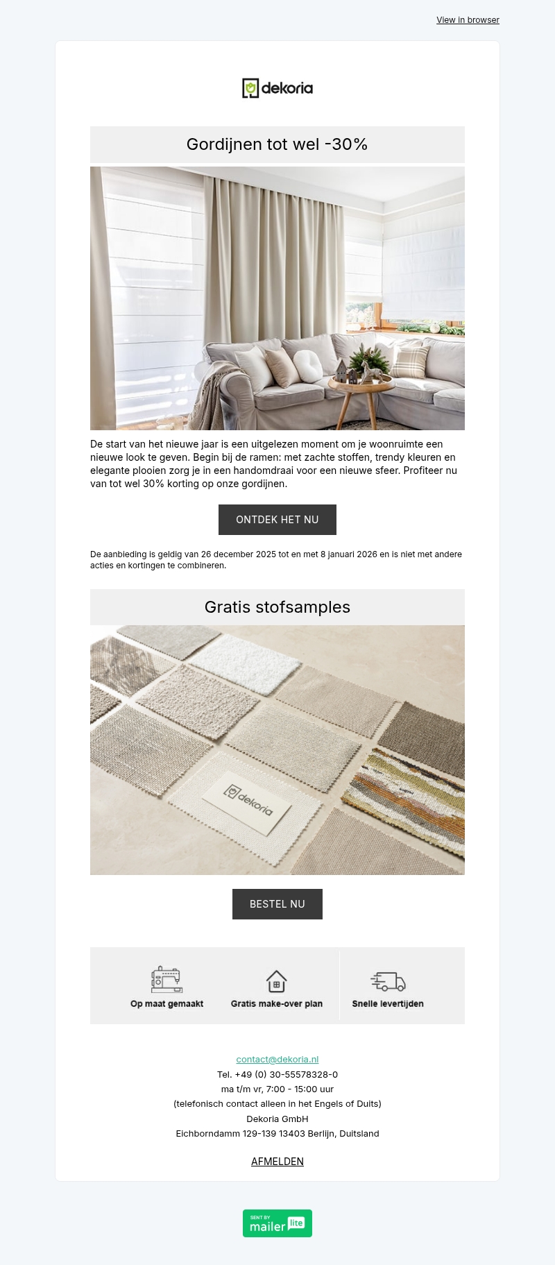 ✨ Nieuwjaarsaanbieding - gordijnen tot wel -30% ✨ Nieuwjaarsaanbieding - gordijnen tot wel -30%