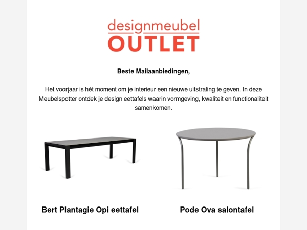 Tafels uitgezocht door jouw persoonlijke meubelspotter