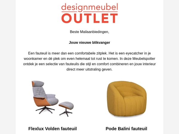 Fauteuils uitgezocht door jouw persoonlijke meubelspotter