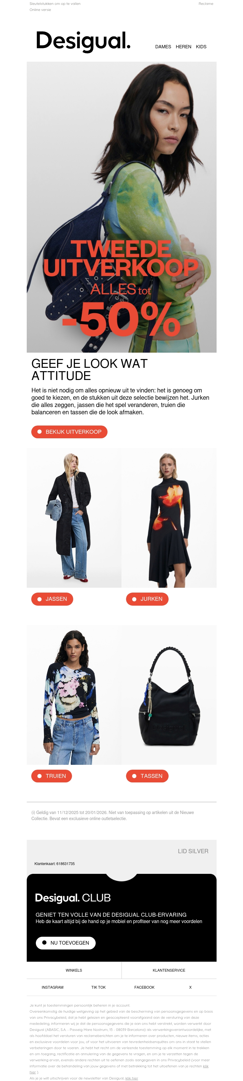 ALLES TOT -50% in de 2e uitverkoop ALLES TOT -50% in de 2e uitverkoop