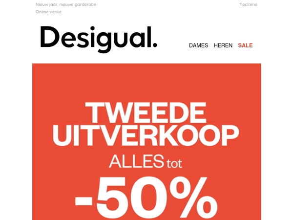 Tot -50% korting | TWEEDE UITVERKOOP