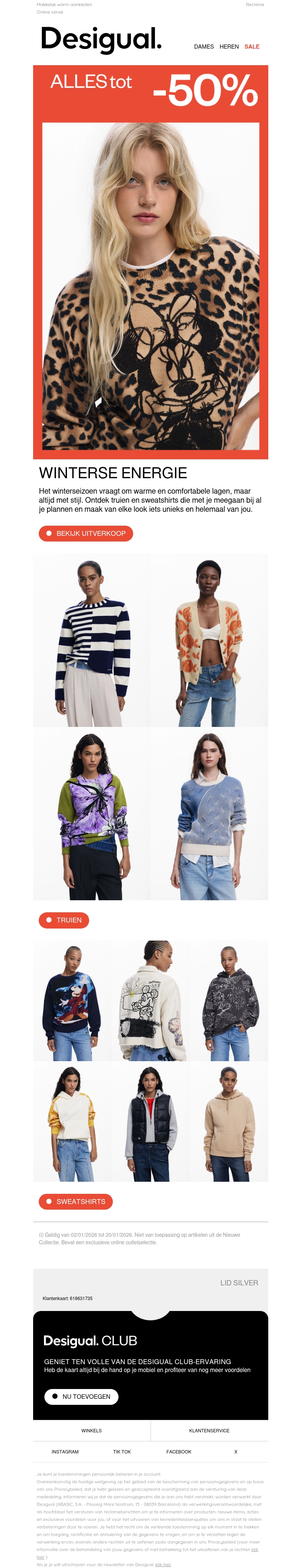 TOT -50% op TRUIEN en SWEATERS TOT -50% op TRUIEN en SWEATERS