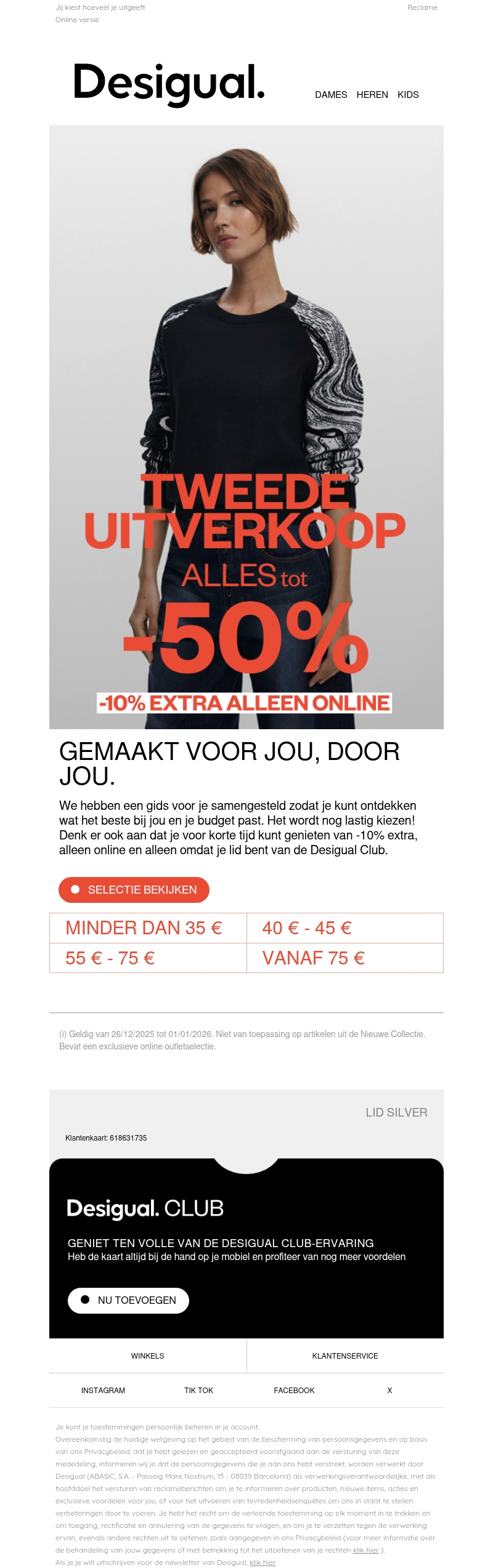 TOT -50% + 10% EXTRA voor leden TOT -50% + 10% EXTRA voor leden