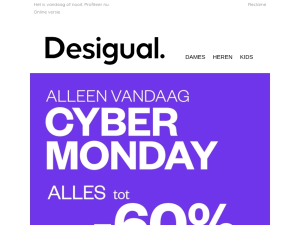 ALLEEN VANDAAG: -60% online