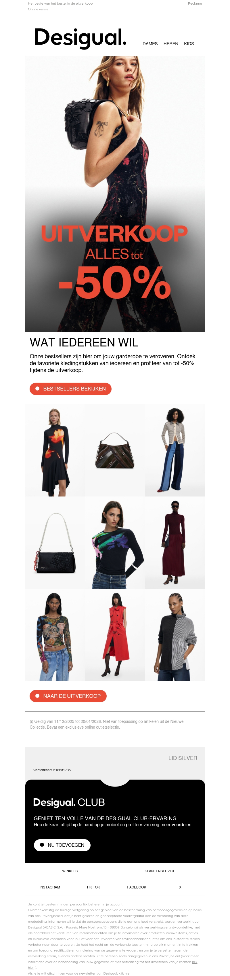 BESTSELLERS tot -50% BESTSELLERS tot -50%