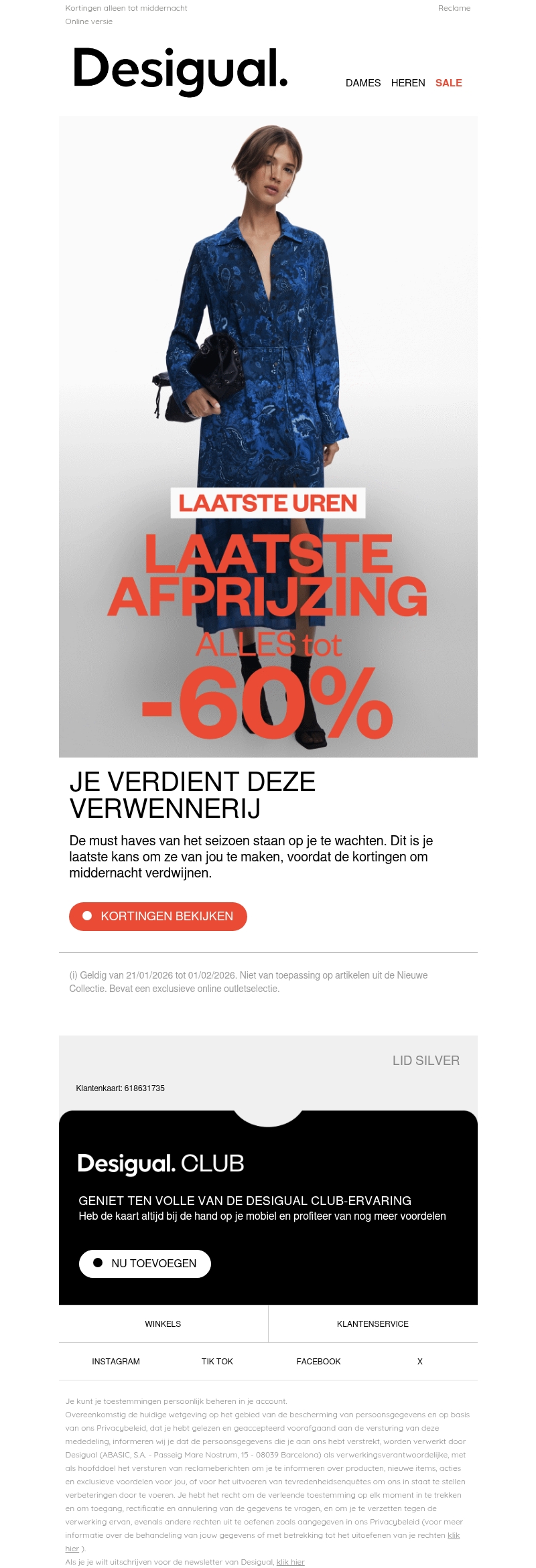 TOT -60%, laatste uren! TOT -60%, laatste uren!