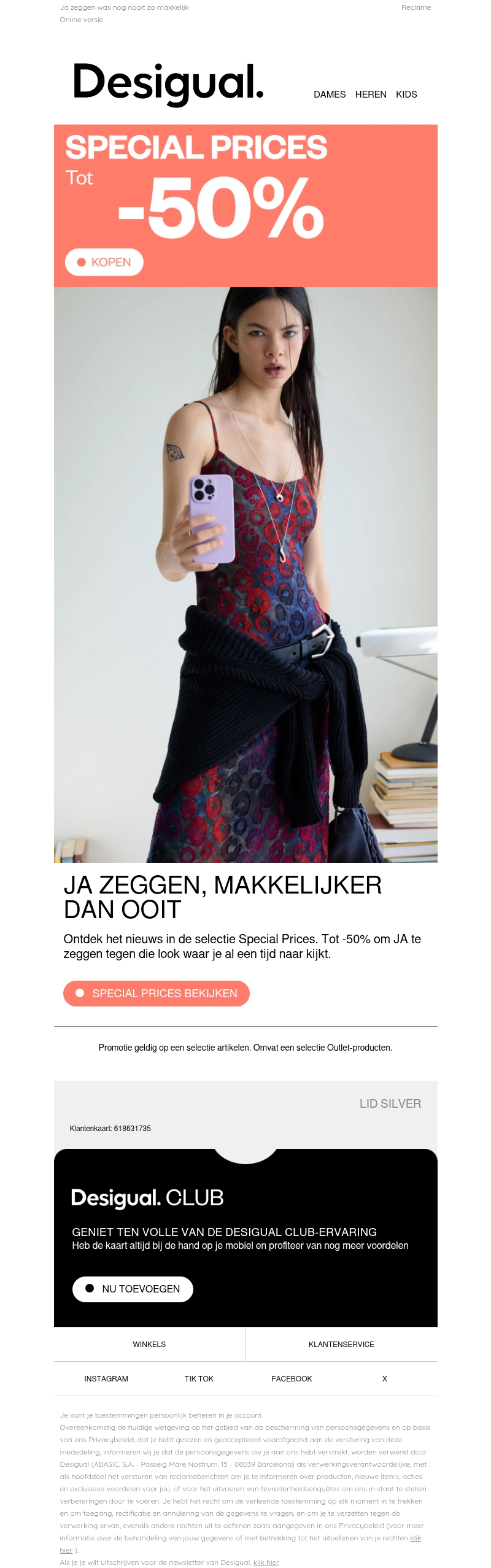 TOT -50% op Special Prices TOT -50% op Special Prices