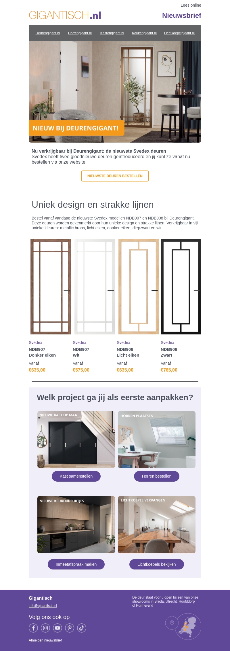 De nieuwste Svedex deuren De nieuwste Svedex deuren