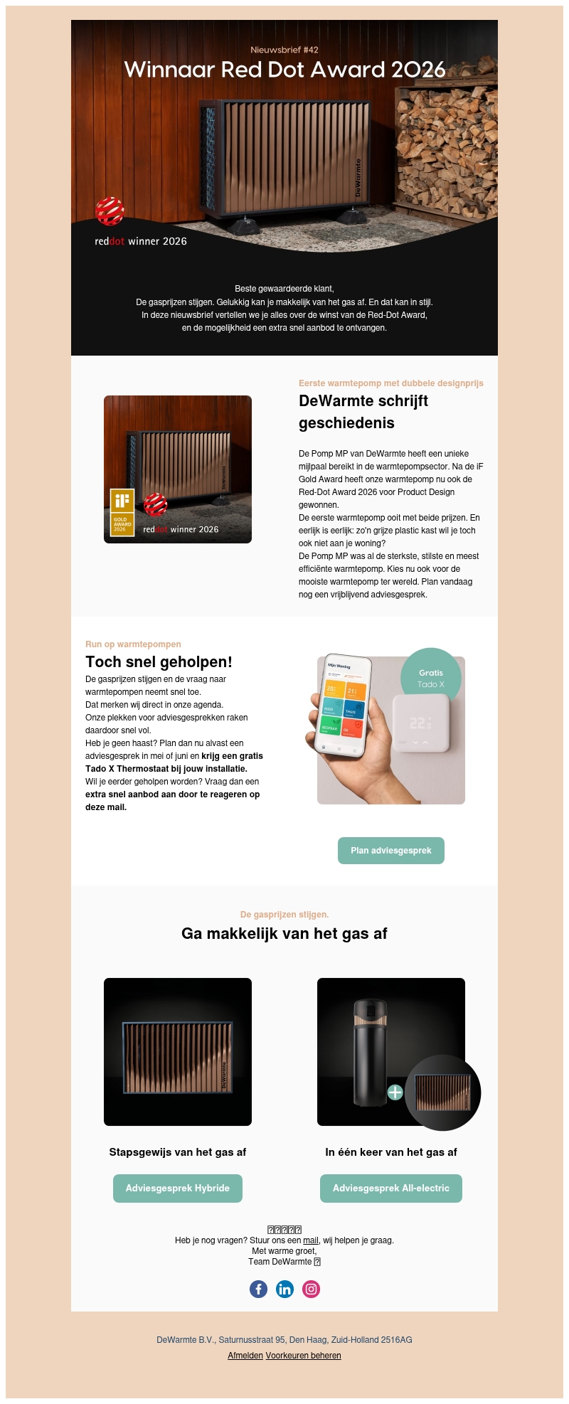 DeWarmte wint nieuwe prijs en de planning loopt snel vol DeWarmte wint nieuwe prijs en de planning loopt snel vol