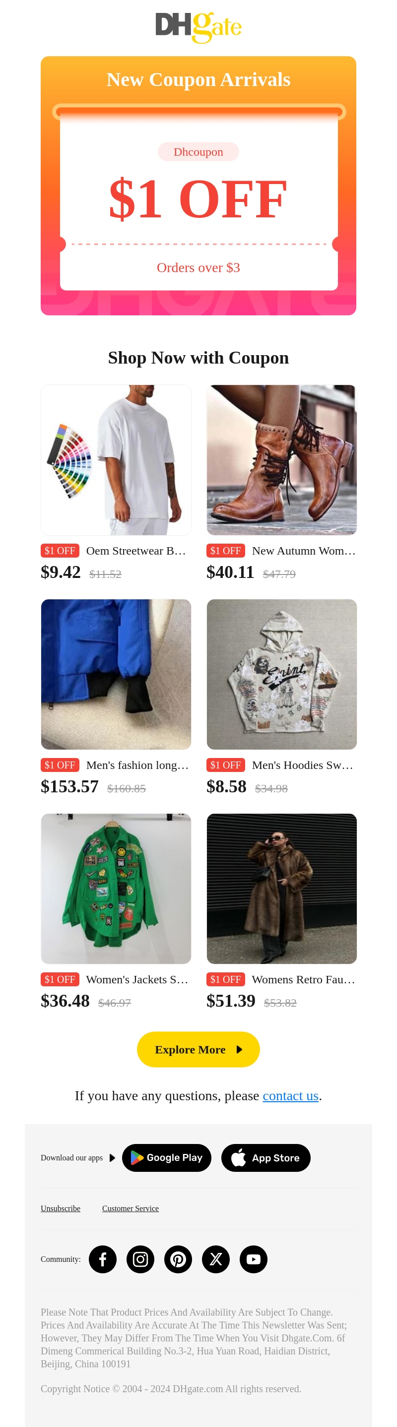 🎁 $1 OFF! Enjoy Your Shopping With Our New Coupon! 🎁 $1 OFF! Enjoy Your Shopping With Our New Coupon!