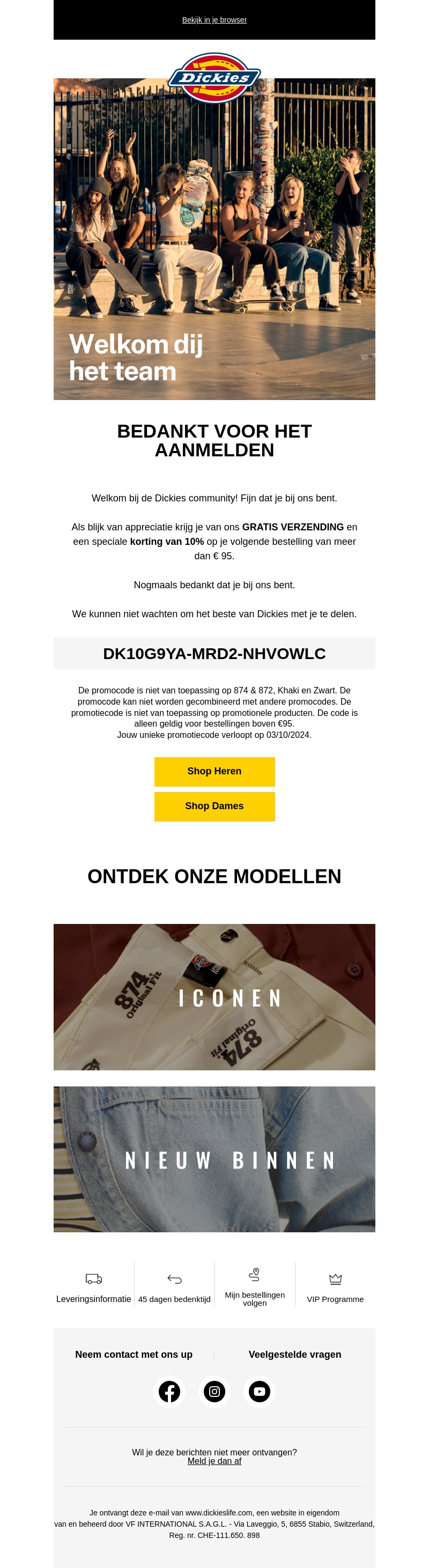 Welkom bij de community van Dickies Welkom bij de community van Dickies