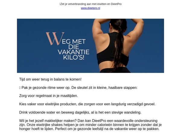 Vakantie kilo's?