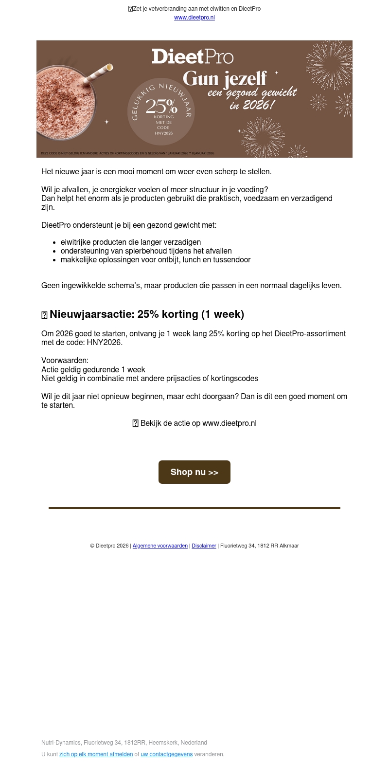 Gun jezelf een gezond gewicht in 2026 – 25% korting deze week Gun jezelf een gezond gewicht in 2026 – 25% korting deze week
