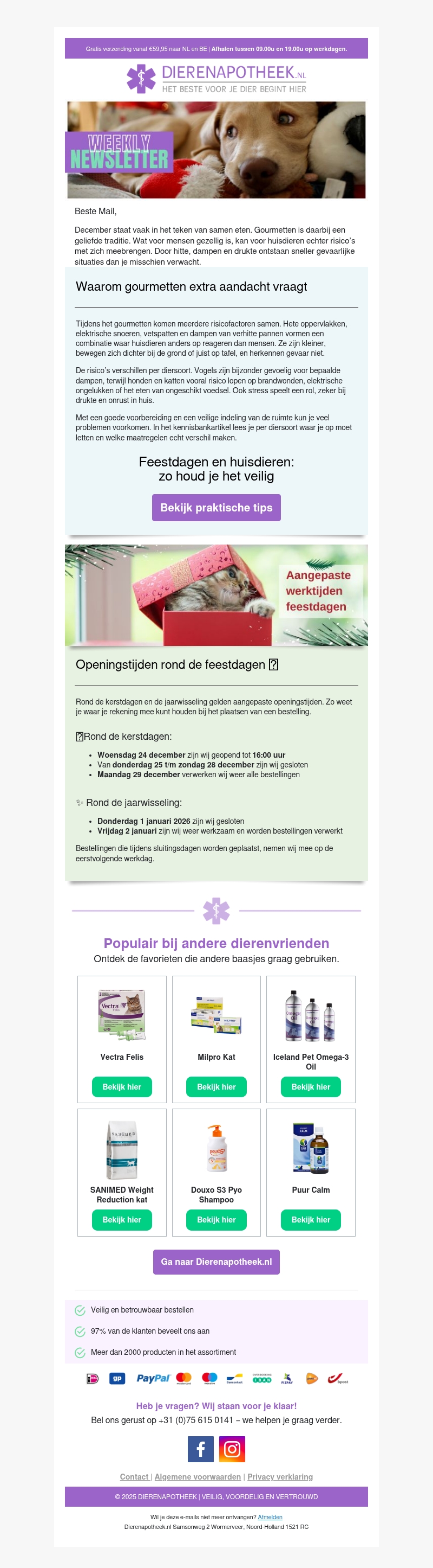 Gezellig gourmetten? Denk aan je huisdier! Gezellig gourmetten? Denk aan je huisdier!