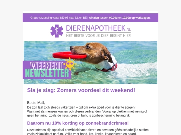 Geniet van 10% korting op zonnebrandcrèmes! ☀️
