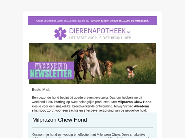 Bescherm je hond van binnen én buiten – nu 10% korting