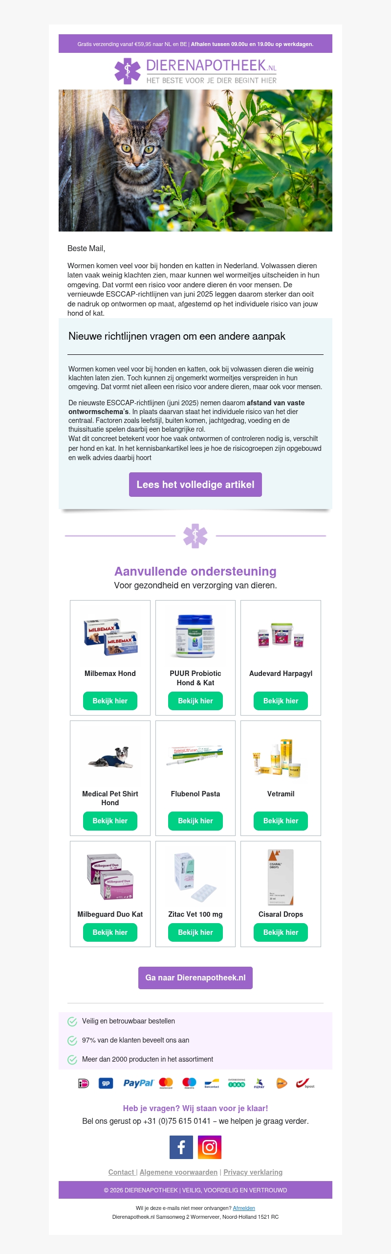 Ontworming van volwassen hond en kat: wat is er veranderd? πͺ± Ontworming van volwassen hond en kat: wat is er veranderd? πͺ±