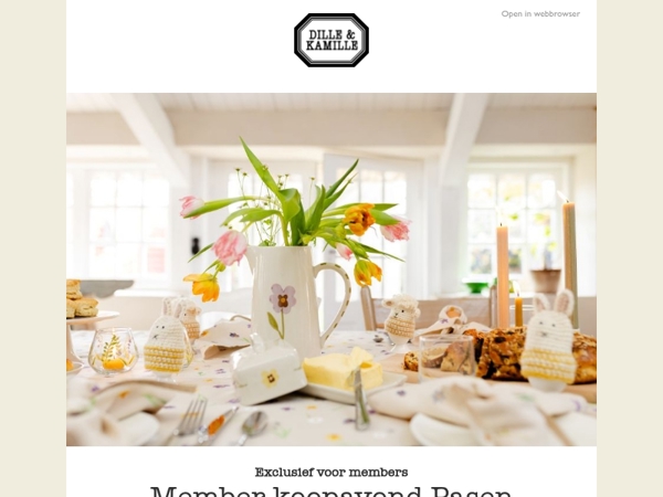 Uitnodiging member koopavond Pasen