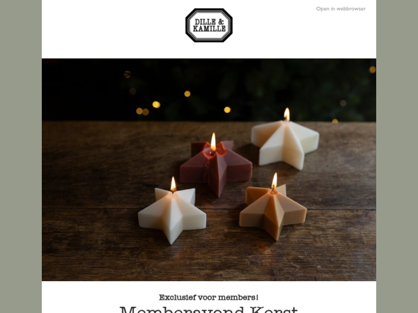 Laatste kans om je aan te melden voor Memberavond Kerst 12 november