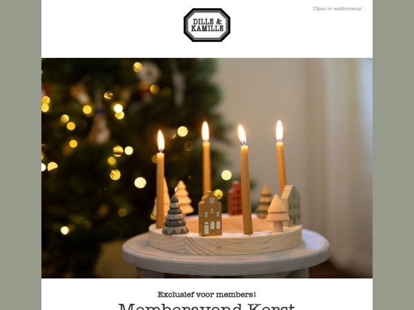 Uitnodiging voor Memberavond Kerst op 12 november