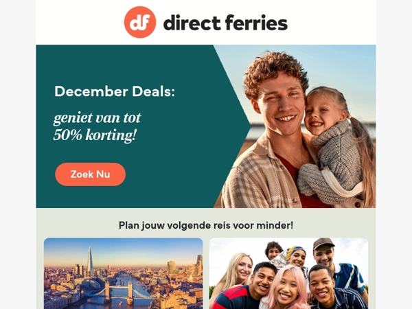 December Deals: geniet van tot 50% korting!