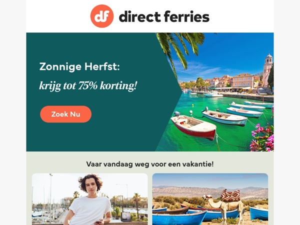 Zonnige Herfst: krijg tot 75% korting!