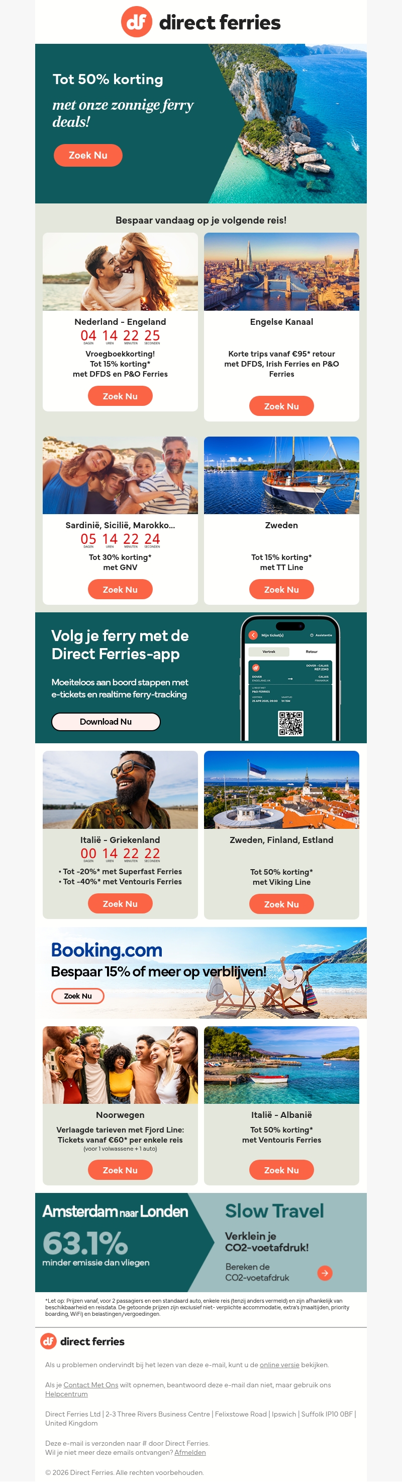 Tot 50% korting met onze zonnige ferry deals! Tot 50% korting met onze zonnige ferry deals!