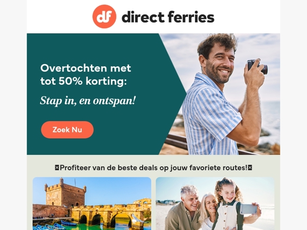 Overtochten met tot 50% korting: Stap in, en ontspan!