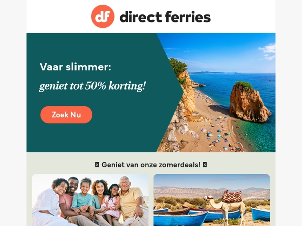 Vaar slimmer: nu 50% korting op veerboottickets!