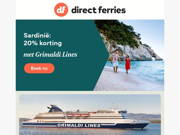 20% korting op overtochten naar Sardinië met Grimaldi Lines!