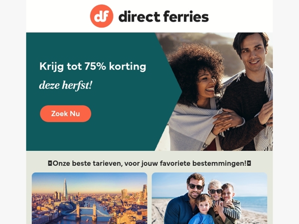 Krijg tot 75% korting deze herfst!