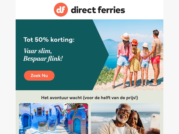 Tot 50% korting: Vaar slim, Bespaar flink!