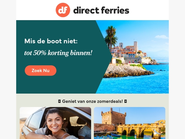 Mis de boot niet – 50% korting binnen!