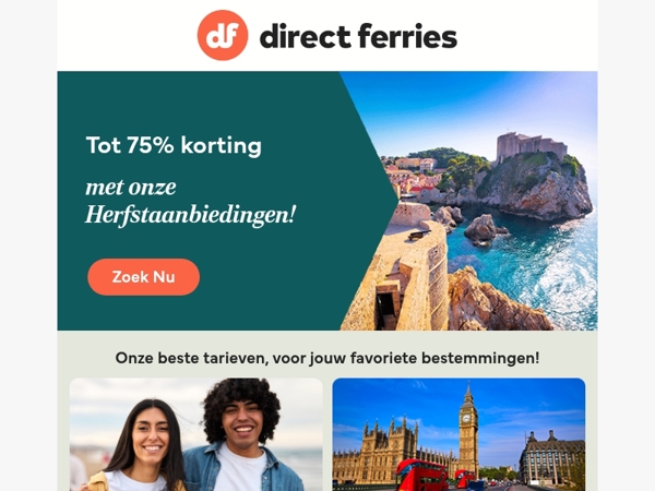 Tot 75% korting met onze Herfstaanbiedingen!