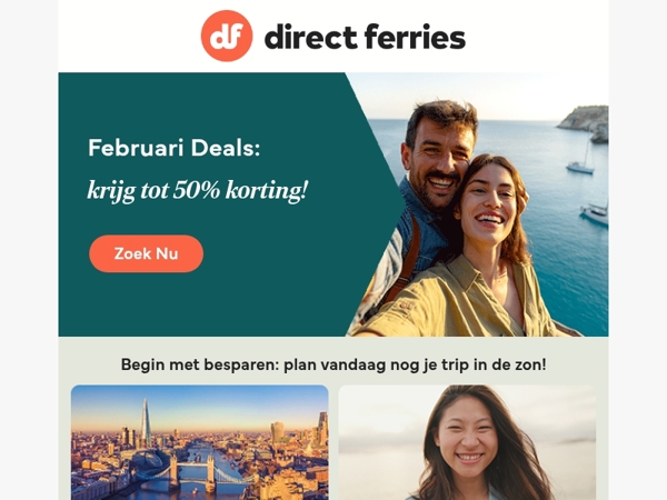 Februari Deals: krijg tot 50% korting!