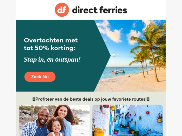 Overtochten met tot 50% korting: Stap in, en ontspan!