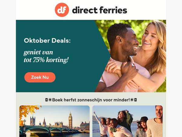 Oktober Deals: geniet van tot 75% korting!