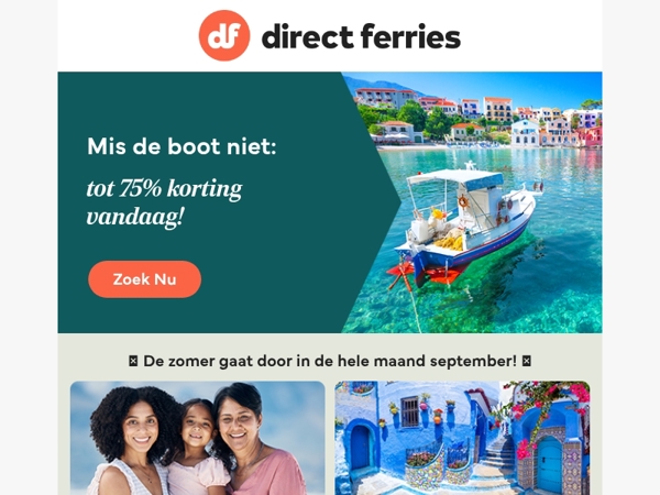 Mis de boot niet – 75% korting vandaag!