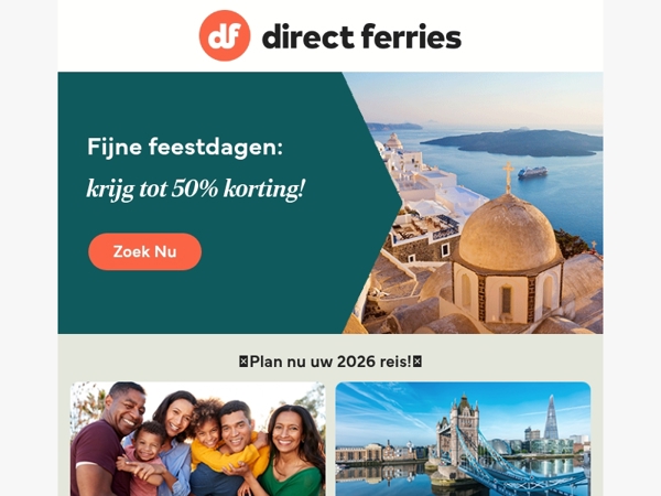 Fijne feestdagen: krijg tot 50% korting!