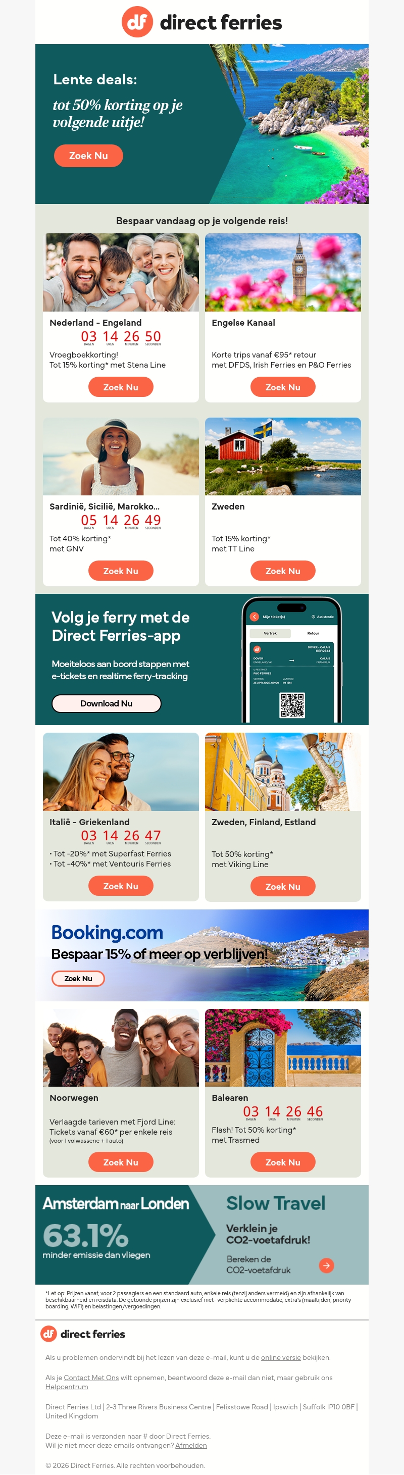 Lente deals: tot 50% korting op je volgende uitje! Lente deals: tot 50% korting op je volgende uitje!