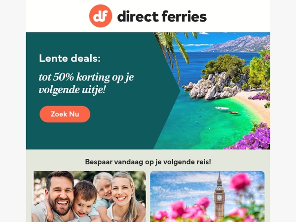 Lente deals: tot 50% korting op je volgende uitje!