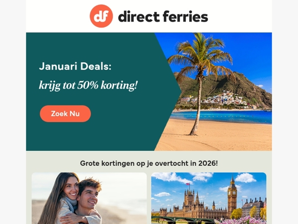 Januari Deals: krijg tot 50% korting!
