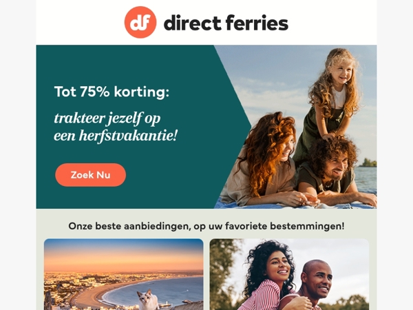 Tot 75% korting: trakteer jezelf op een herfstvakantie!