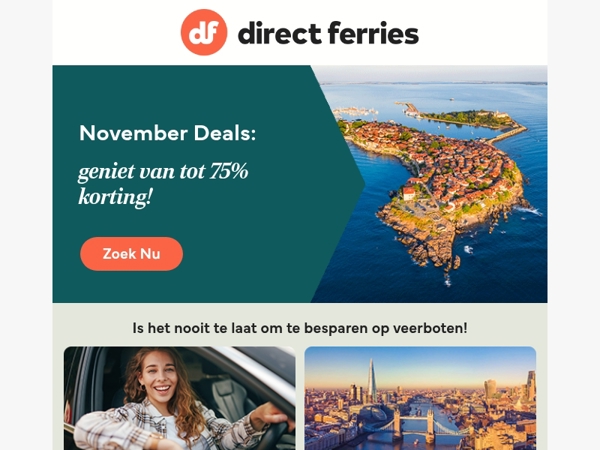 November Deals: geniet van tot 75% korting!
