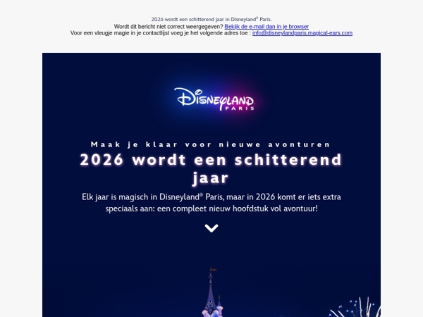 Maak je klaar voor een jaar vol avontuur in Disneyland® Paris 🤩