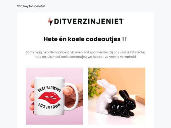Hi Mailaanbiedingen, we hebben weer allerlei nieuws in onze shop! 😏