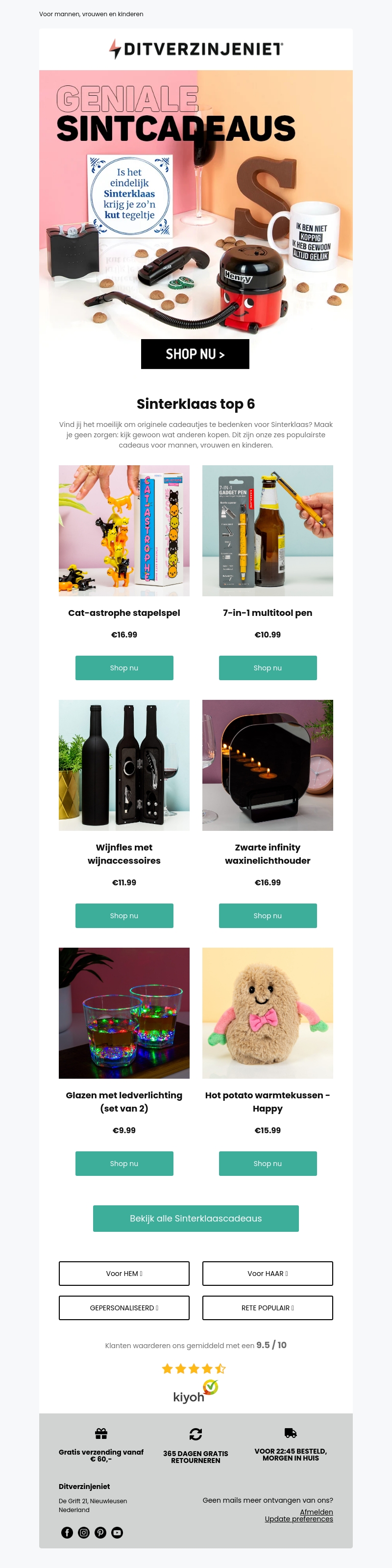 Dit zijn onze zes populairste Sinterklaascadeaus 👀 Dit zijn onze zes populairste Sinterklaascadeaus 👀